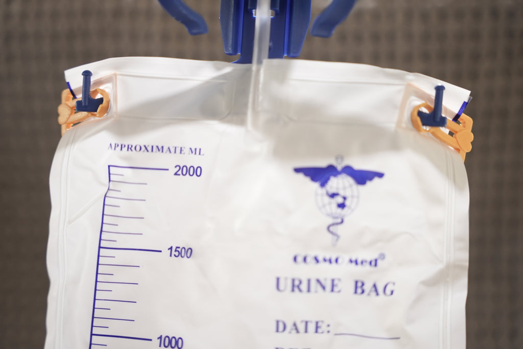 Urine bag hanger clips