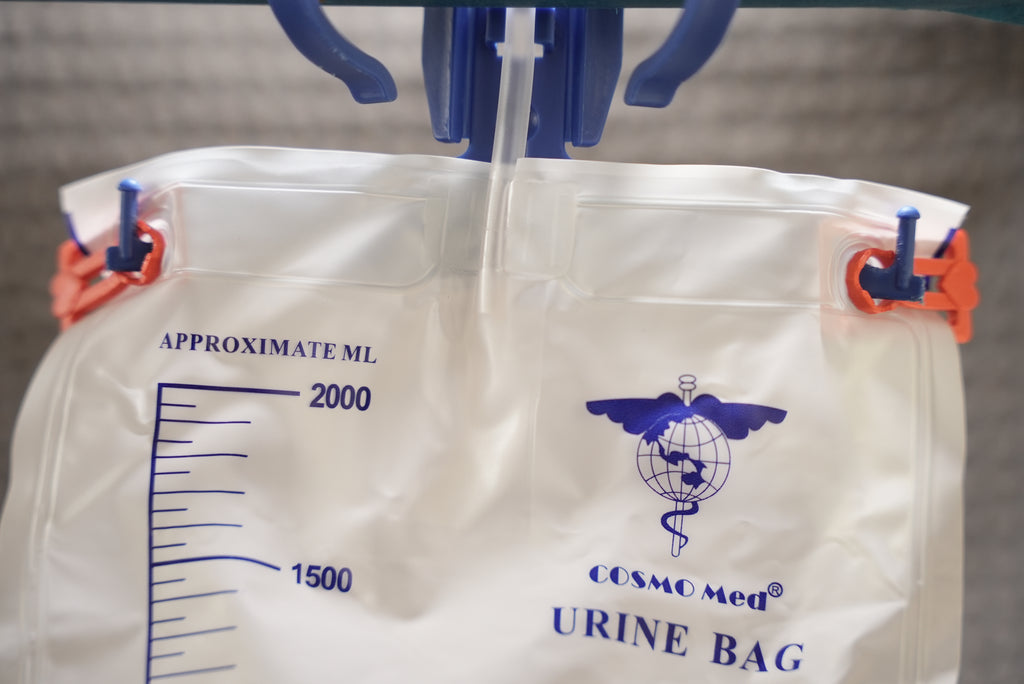 Urine bag hanger clips